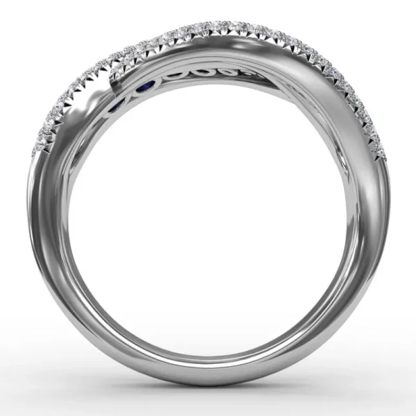 Outlet Fana Intertwining Love Sapphire and Diamond Ring