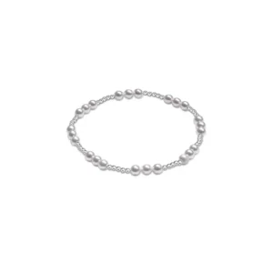 Sale ENewton Design Joy Pattern Sterling 4 mm Bead Bracelet-Pearl