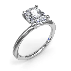 Hot Fana Knife-Edge Diamond Engagement Ring