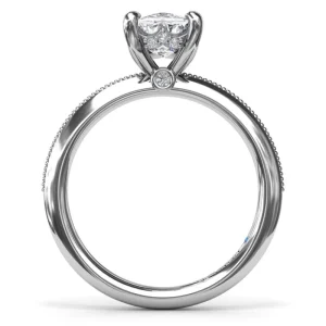 Hot Fana Knife-Edge Diamond Engagement Ring