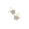 Online Kendra Scott Lillia Crystal Drop Earrings Gold in Violet Crystal