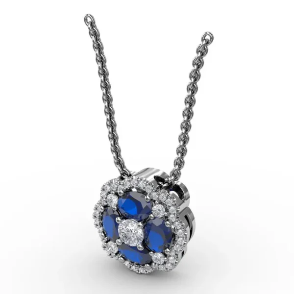 Sale Fana Love in Bloom Sapphire and Diamond Pendant