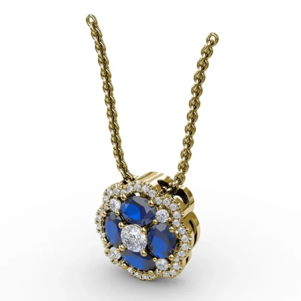 Sale Fana Love in Bloom Sapphire and Diamond Pendant