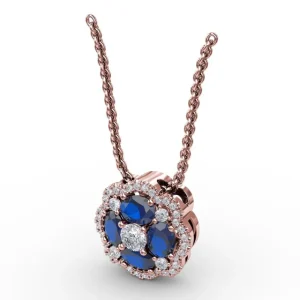 Sale Fana Love in Bloom Sapphire and Diamond Pendant