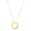 Hot Roberto Coin Love In Verona Circle of Life Diamond Flower Necklace