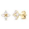 Outlet Roberto Coin Love in Verona Small Flower Diamond Stud Earrings