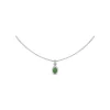 Hot Fana Love Knot Emerald and Diamond Pendant