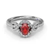 Clearance Fana Love Knot Ruby and Diamond Ring