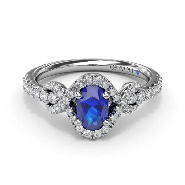 Best Fana Love Knot Sapphire and Diamond Ring