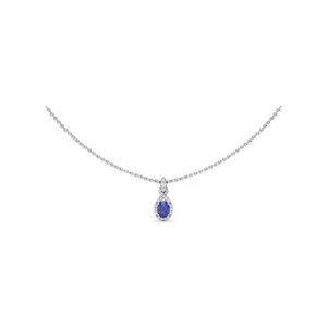 Sale Fana Love Knot Sapphire and Diamond Pendant