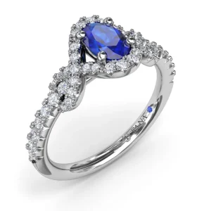 Best Fana Love Knot Sapphire and Diamond Ring