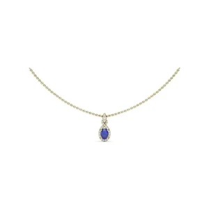 Sale Fana Love Knot Sapphire and Diamond Pendant