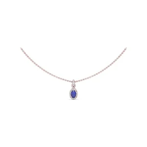 Sale Fana Love Knot Sapphire and Diamond Pendant