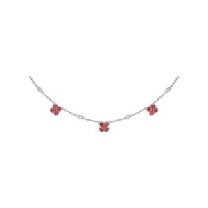 Online Fana Magnolia Milgrain Ruby Necklace