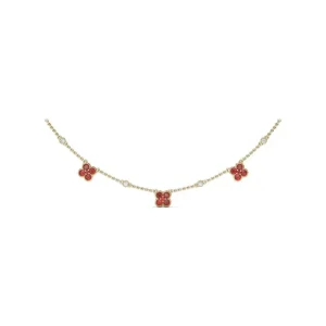 Online Fana Magnolia Milgrain Ruby Necklace