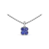 Hot Fana Magnolia Milgrain Sapphire Pendant