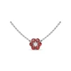 Fashion Fana Magnolia Ruby and Diamond Necklace