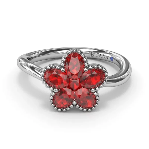 Online Fana Magnolia Wave Ruby Ring