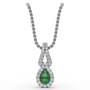 Fashion Fana Make A Statement Emerald and Diamond Pendant