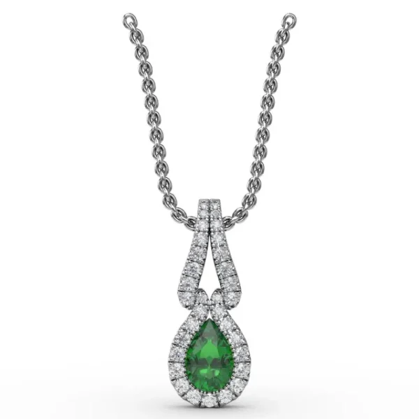 Fashion Fana Make A Statement Emerald and Diamond Pendant