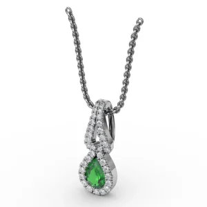 Fashion Fana Make A Statement Emerald and Diamond Pendant