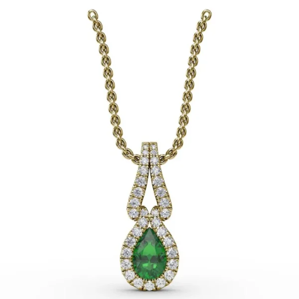 Fashion Fana Make A Statement Emerald and Diamond Pendant