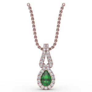 Fashion Fana Make A Statement Emerald and Diamond Pendant