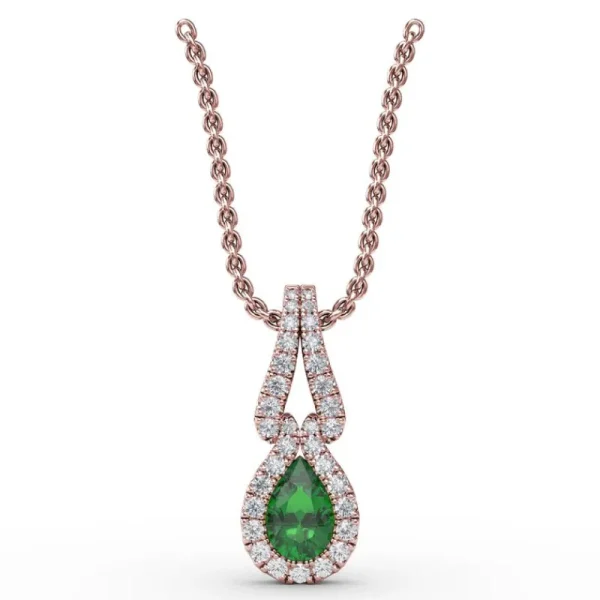 Fashion Fana Make A Statement Emerald and Diamond Pendant