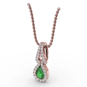 Fashion Fana Make A Statement Emerald and Diamond Pendant