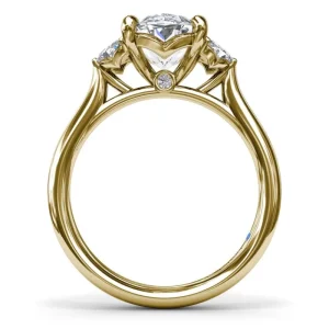 Outlet Fana Marquise and Round Side-Stone Engagement Ring