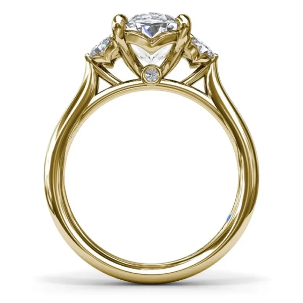 Outlet Fana Marquise and Round Side-Stone Engagement Ring