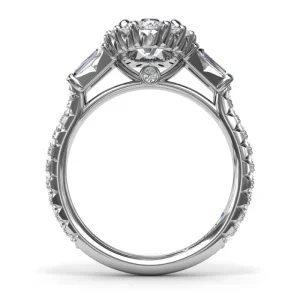 Outlet Fana Marquise Baguette Diamond Engagement Ring