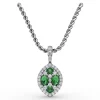 Best Fana Marquise Emerald and Diamond Pendant