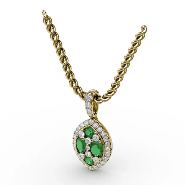 Best Fana Marquise Emerald and Diamond Pendant