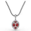 Hot Fana Marquise Ruby and Diamond Pendant