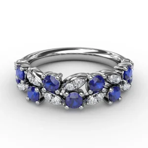 New Fana Marquise Sapphire and Diamond Ring