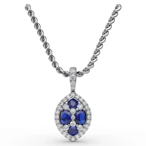 Sale Fana Marquise Sapphire and Diamond Pendant