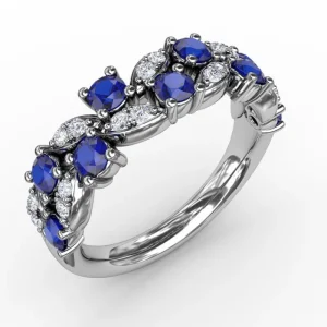 New Fana Marquise Sapphire and Diamond Ring