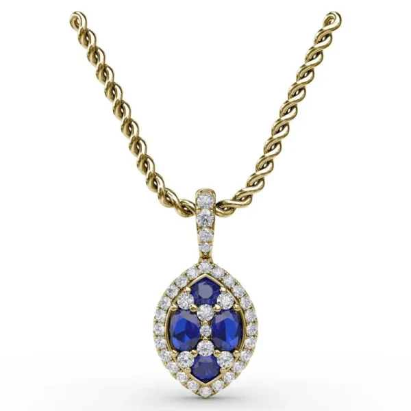 Sale Fana Marquise Sapphire and Diamond Pendant