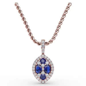 Sale Fana Marquise Sapphire and Diamond Pendant