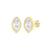 Discount Kelley Collection Marquise Shape Bezel Set Petite Diamond Fashion Earrings