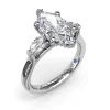 Hot Fana Marquise Three-Stone Diamond Engagement Ring