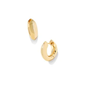 New Kendra Scott Mikki Metal Huggie Earrings in Gold