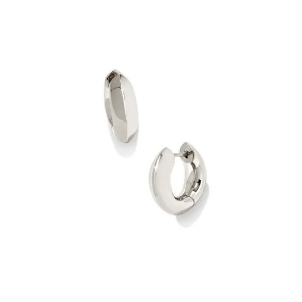 Outlet Kendra Scott Mikki Metal Huggie Earrings in Silver