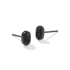 Online Kendra Scott Mini Ellie Stud Earrings Gunmetal in Black Drusy