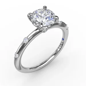 Hot Fana Modern Raindrop Diamond Engagement Ring