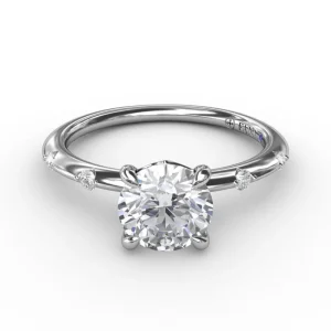 Hot Fana Modern Raindrop Diamond Engagement Ring