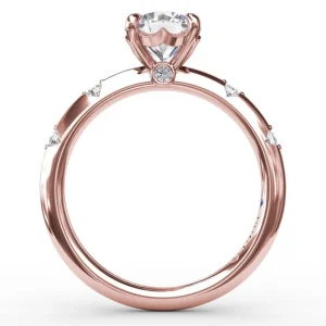 Hot Fana Modern Raindrop Diamond Engagement Ring