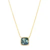 Online Dilamani Multi-Shape Blue Sapphire & Blue Topaz Cluster Pendant