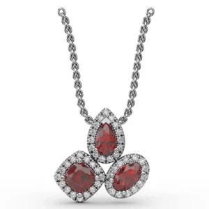 New Fana Never Dull Your Shine Ruby and Diamond Pendant